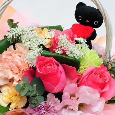 フラワーアレンジメント テーブルフラワー ♡恵愛♡ Amazon | PURIZA 花 フラワーアレンジメント 横長 生花 旬の花材