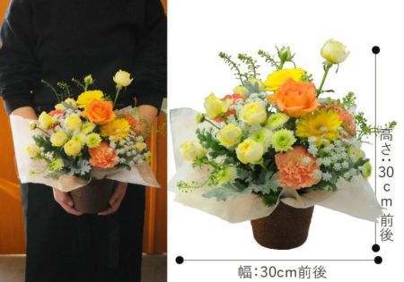 2025超人気 ペットのお供えアレンジメント 虹のはし Mサイズ 仏事用 花・観葉植物