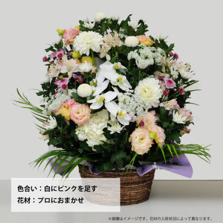 runaページ華やかなお供えアレンジメント 蘭のお供えアレンジメント2Lサイズ お供えの花・お悔やみの花