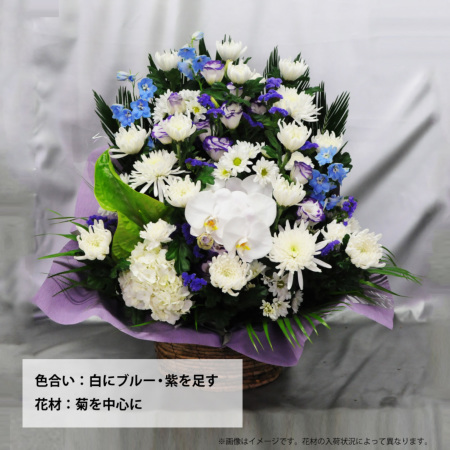 runaページ華やかなお供えアレンジメント 蘭のお供えアレンジメント3Lサイズ お供えの花・お悔やみの花