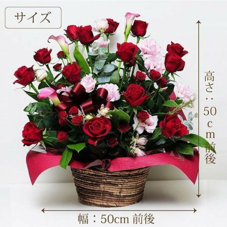 フラワーアレンジメント レッドダイヤモンド 2Lサイズ バラ(薔薇