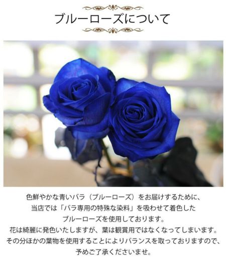 青いバラ ブルーローズ108本の花束 青い薔薇(バラ) ブルーローズの花束 | エーデルワイス【花の贈り物】 フラワーギフト通販 花宅配 水戸市