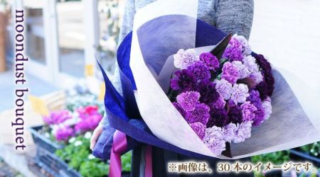 青いカーネーション ムーンダスト12本の花束 ムーンダスト 世界