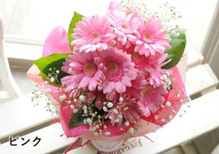 そのまま飾れる不思議なブーケ ガーベラブーケ お祝いに贈る花(誕生日