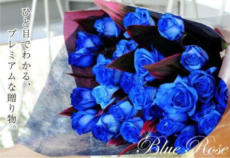 値段が激安 青いバラ ブルーローズ25本の花束 青い薔薇(バラ) ブルーローズ フラワー・リース