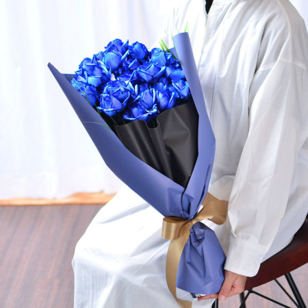 青いバラ ブルーローズ25本の花束 青い薔薇(バラ) ブルーローズの花束