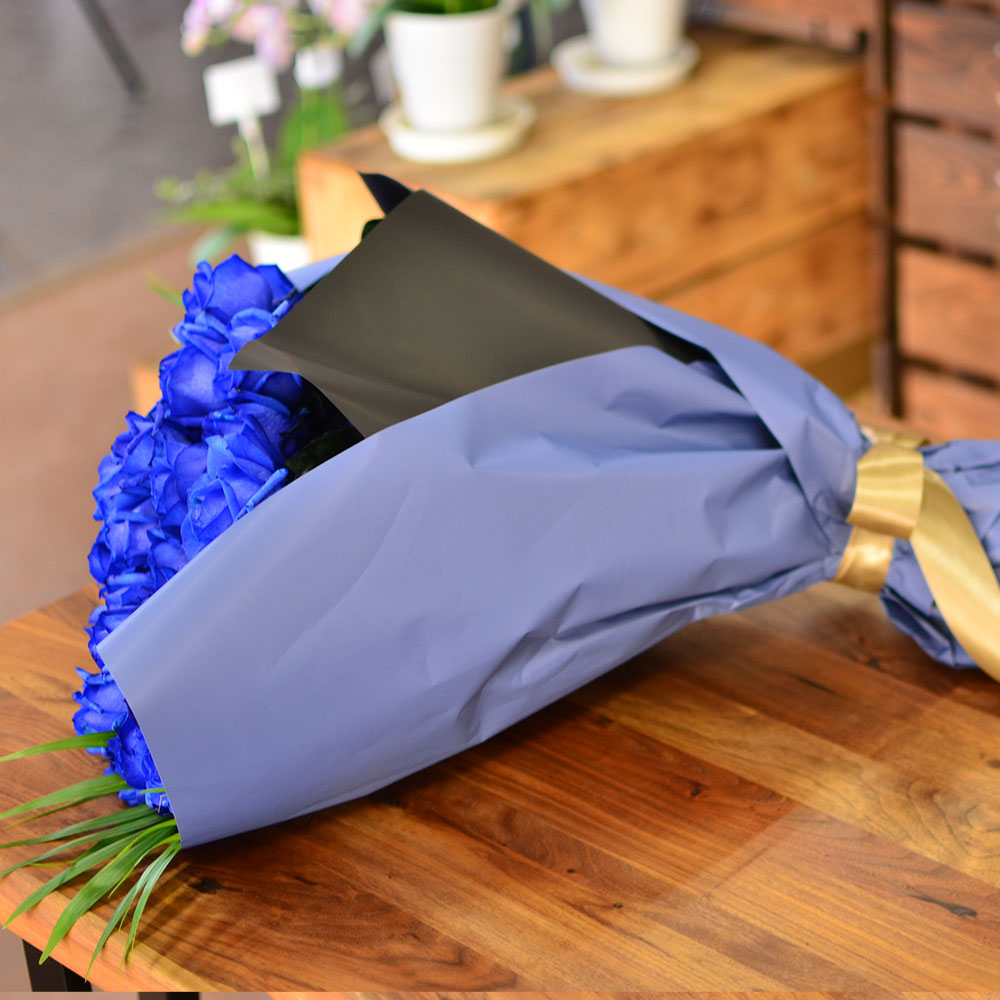 青いバラ ブルーローズ40本の花束 青い薔薇(バラ) ブルーローズの花束