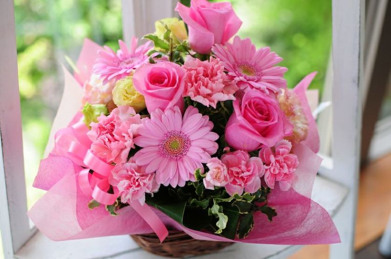 フラワーアレンジメント オンリーピンクMサイズ フラワー