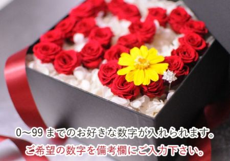 プリザーブドフラワーボックスアレンジメントアニバーサリー 誕生日に