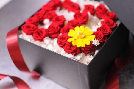 プリザーブドフラワーボックスアレンジメントアニバーサリー