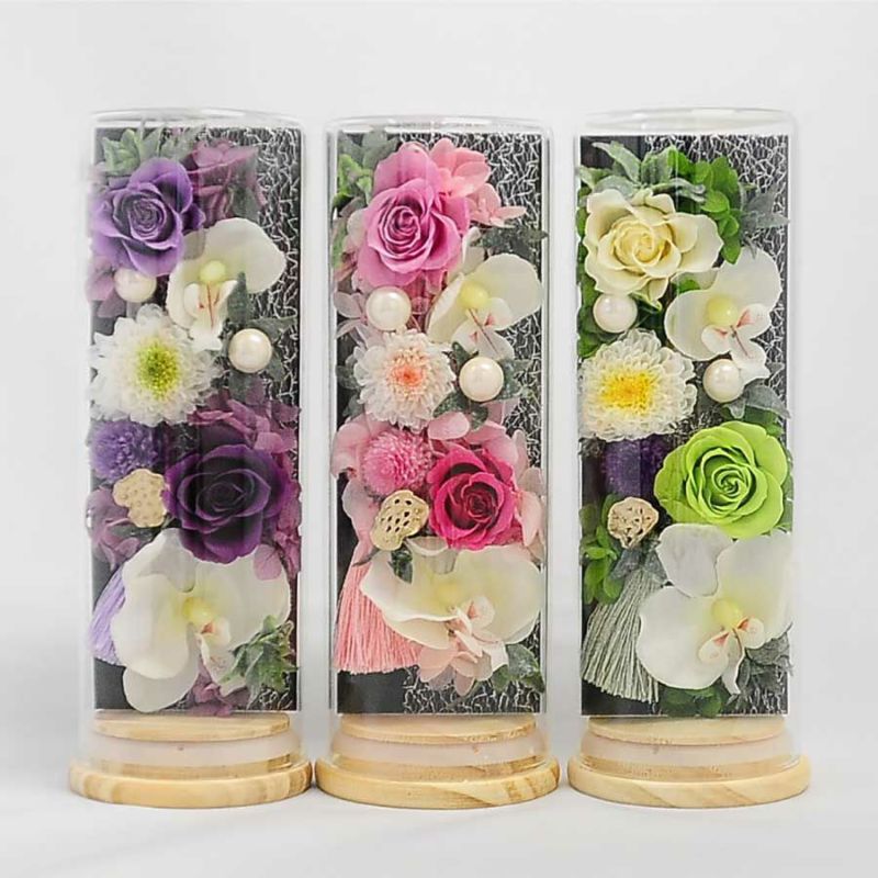 お供えプリザーブドフラワー 水やり不要で枯れない魔法の花