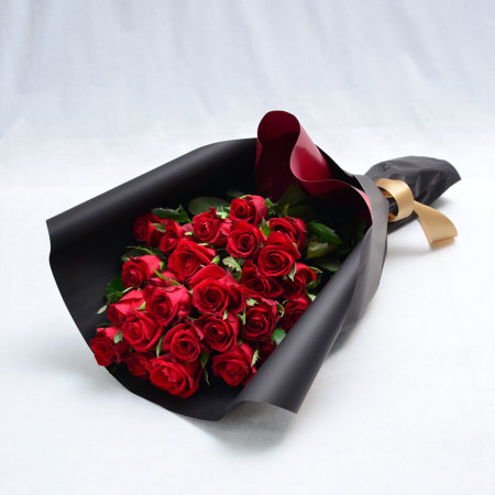 赤バラ25本ハッピー花束 赤いバラ25本の花束 | 花工房エーデルワイス