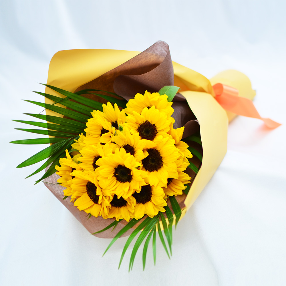 【中古】 ひまわり 太陽の花束/文芸社/内田空見 ひまわりの花束 15本 ひまわりの花贈り | エーデルワイス【花の贈り物
