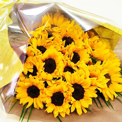 ひまわり30本の花束