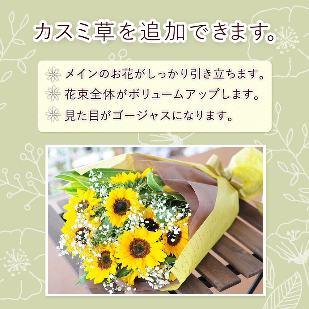 ひまわりの花束 3Lサイズ 30本 ひまわりの花言葉の意味とは 花名の由来