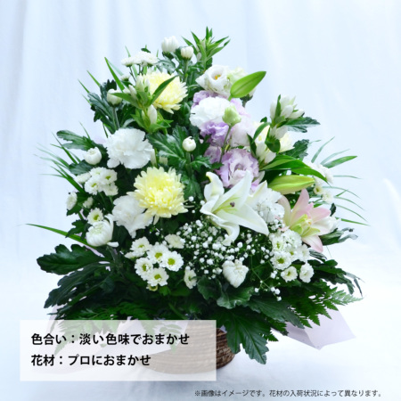 百合のお供えアレンジメントLサイズ お供えの花・お悔やみの花